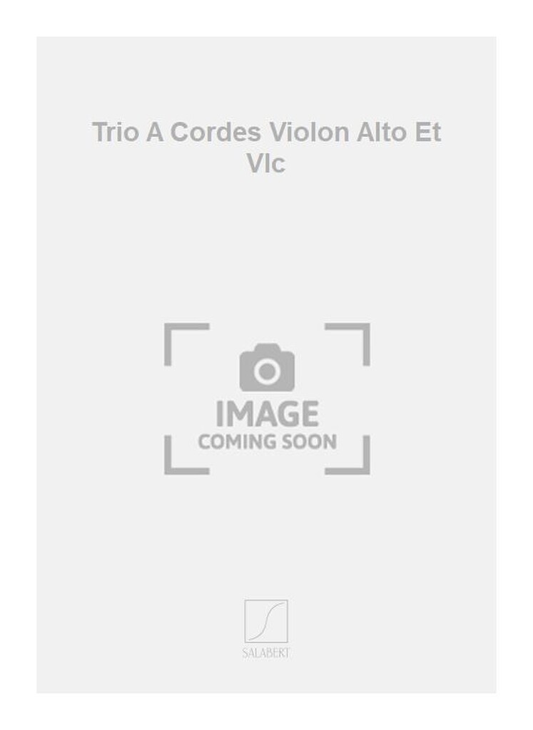 Trio A Cordes Violon Alto Et Vlc